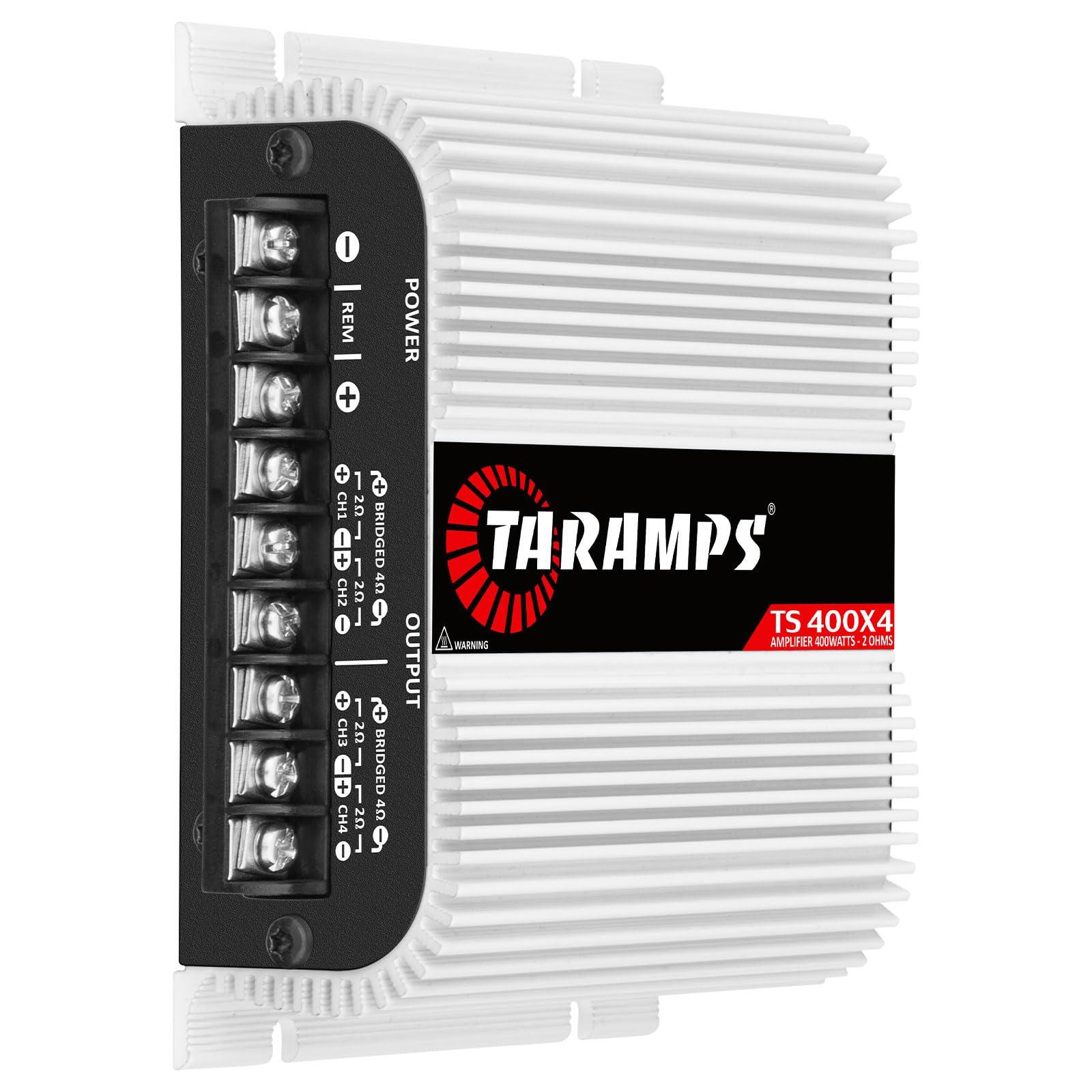 Taramp\'s Taramps HD 3000 1 Ohm Class D monoblock car Audio amp 3000 watts RMS + Taramps TS 400x4 2 Ohms Full Range 4 Channels 400W RMS car Amplifier Bundle, 2-Pack