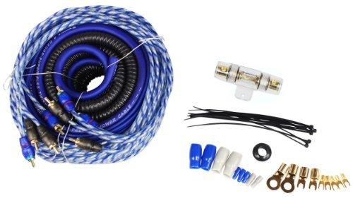 Rockville Rockville RWK42 4 Gauge 4 Chan Car Amp Wiring Installation Wire Kit (2) RCA's