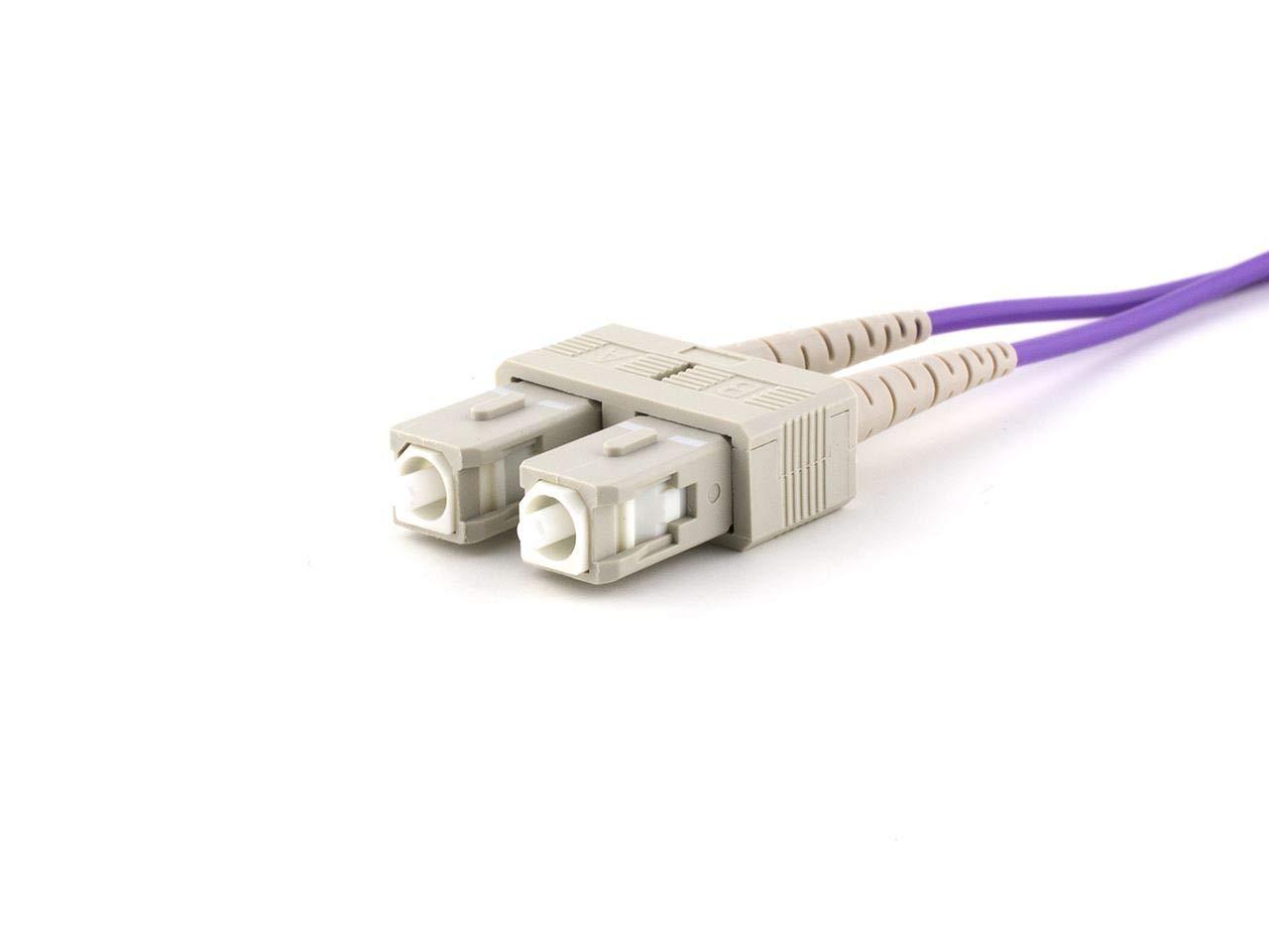 Networx Networx Corning Fiber - 100 Gigabit - OM4 - Multi-Mode Fiber Optic Cables (10 Meter, LC-SC)