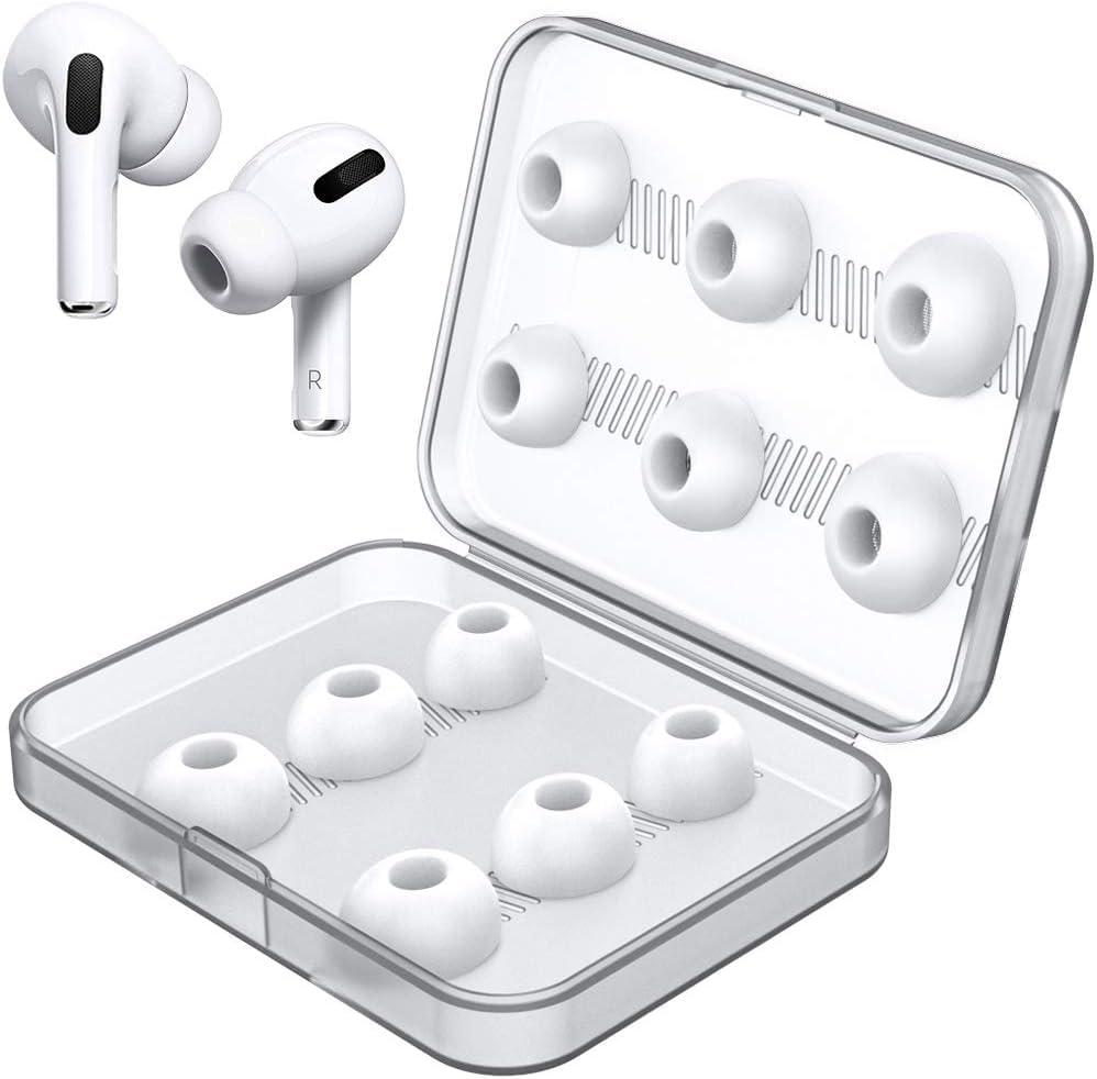 Earbudz Earbudz [6 Pairs] Airpod Pro Tips Earbud Replacements for Apple Airpods Pro & Airpods Pro 2 2nd Generation - Small, Medium and Large (White)