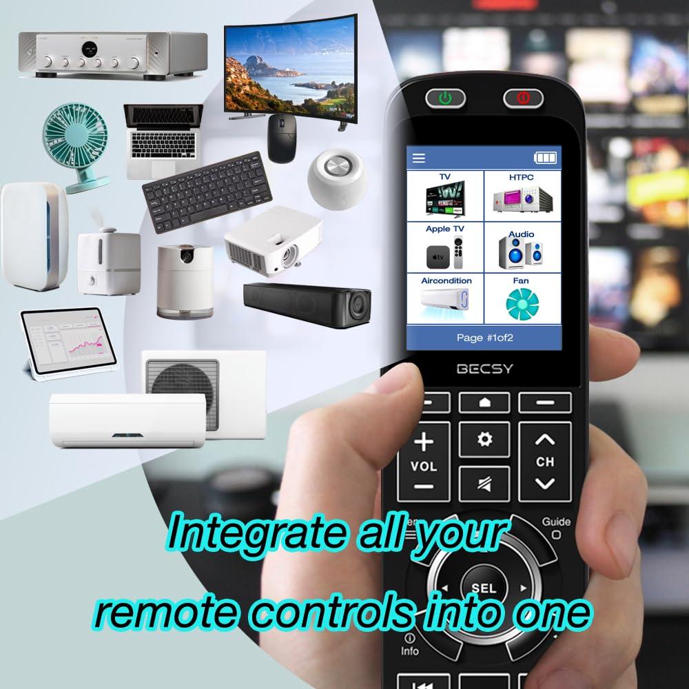 BECSY Universal Remote Controller Bluetooth Smart Learning TV Audio AIR Conditioner Programmable IR