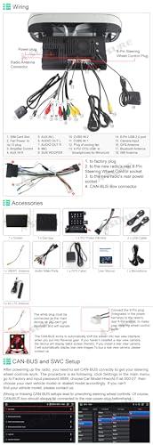 ASURE ASURE 9 inch Car Stereo Radio Upgrade for Fiat 500 500C 2007-2015 White,8Core 4G+64G Android System Car in-Dash GPS Navigation Unit with Carplay Android Auto,1280x720 Touchscreen Multimedia Player