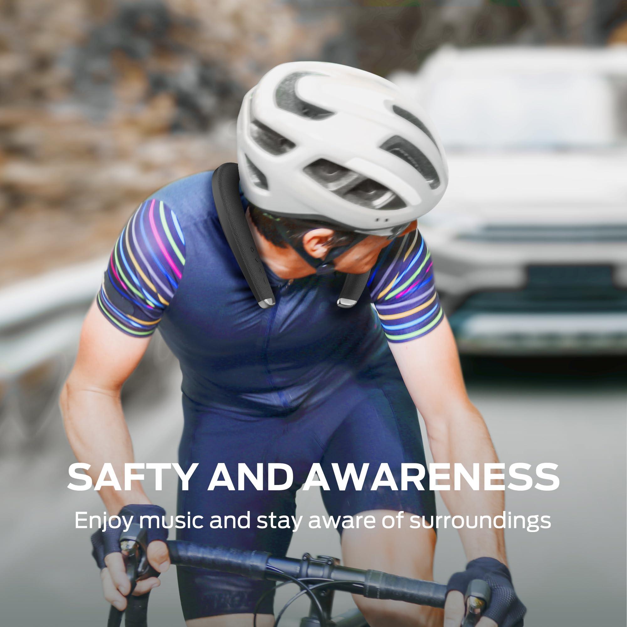 Monster Monster Boomerang Petite Neck Speaker, Neckband Bluetooth Speaker with 15H Playtime, aptX High Fidelity 3D Stereo Sound, Low Latency, Built-in Mic, IPX5 Waterproof Wearable Speaker for Home Outdoor