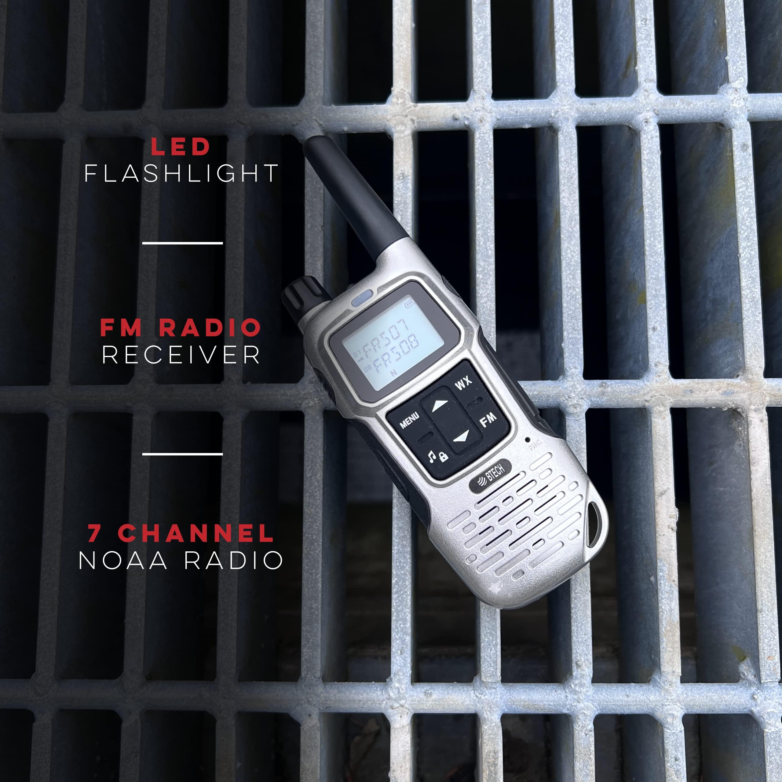 BTECH BTECH FRS-A1 2 Pack FRS CAMO Walkie Talkies, NOAA, High Output Two-Way Radio. USB-C Charging, Built in Flashlight, FM Radio, NOAA, and More