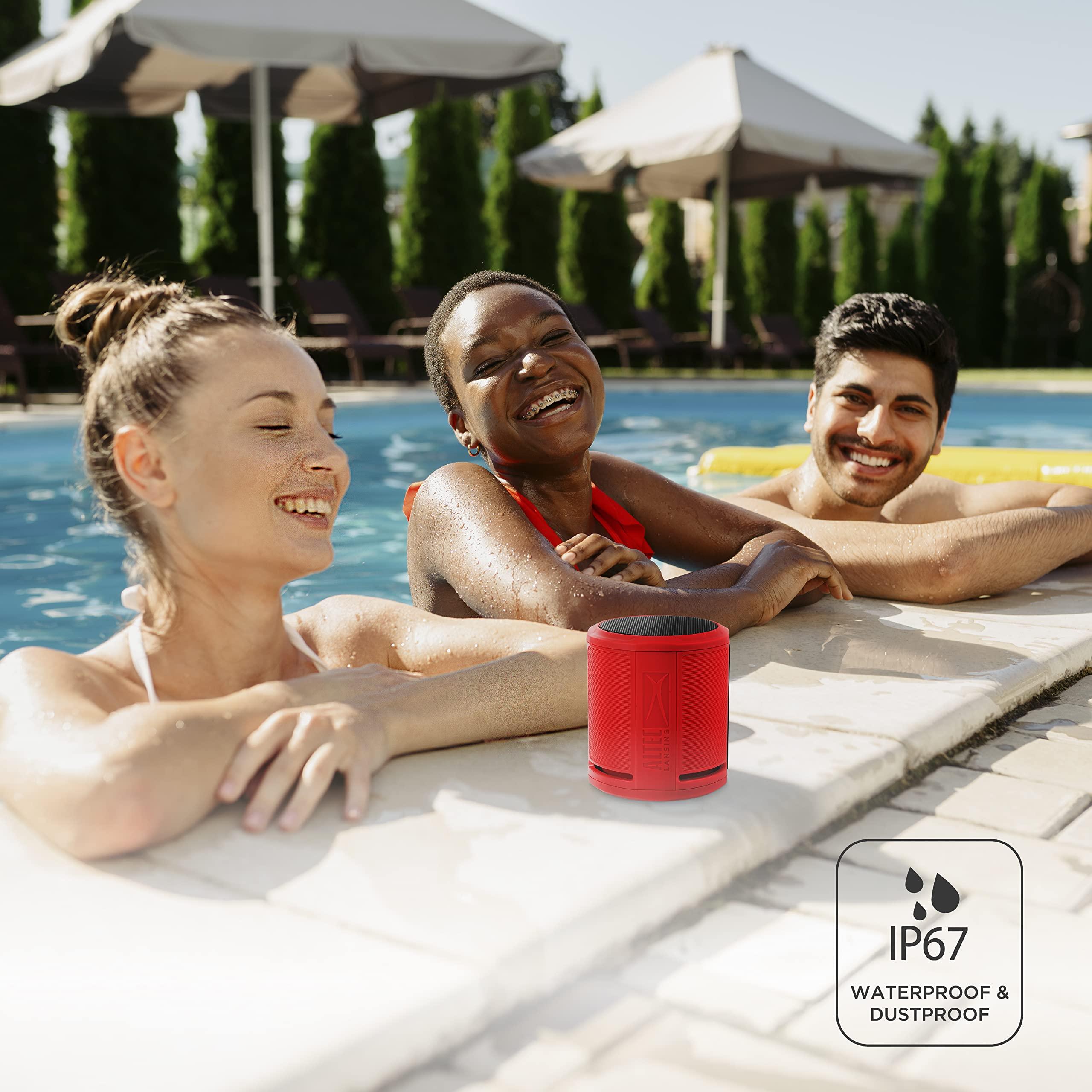 Altec Lansing Altec Lansing HydraOrbit - Waterproof Bluetooth Speaker, Lightweight & Portable Speaker for Travel & Outdoor Use, Red