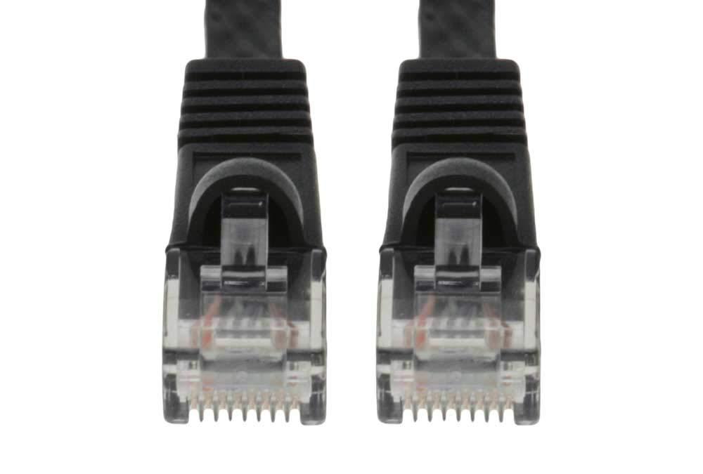 SF Cable 55 ft Cat 6 Unshielded (UTP) Flat Ethernet Network Cable-Black