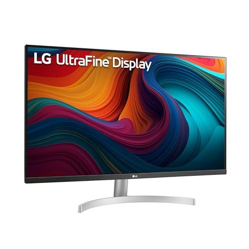 LG LG 32UN500-W Monitor 32\" UltraFine (3840 x 2160) Display, AMD FreeSync, DCI-P3 90% Color Gamut, HDR10, Built-in Speakers, 3-Side Virtually Borderless Design - Silver/White