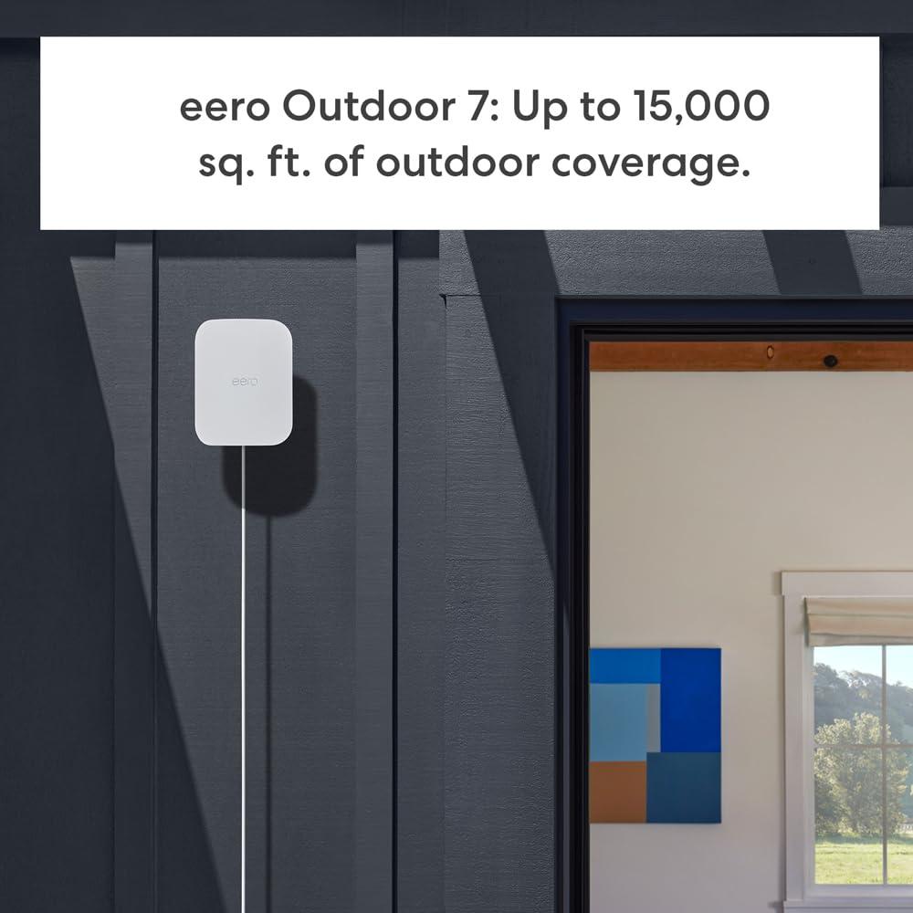eero Amazon eero Max 7 (1-pack) with Amazon eero Outdoor 7 (1-pack) mesh wifi system
