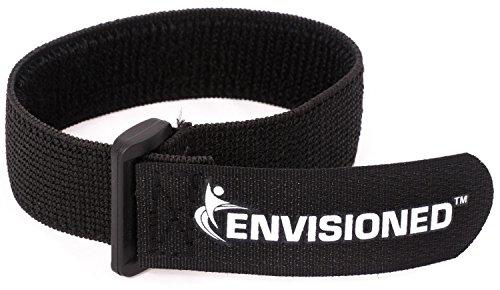 ENVISIONED Elastic Reusable Cinch Straps 1.5" x 20" - 6 Pack Multipurpose Quality Hook and Loop Securing Straps