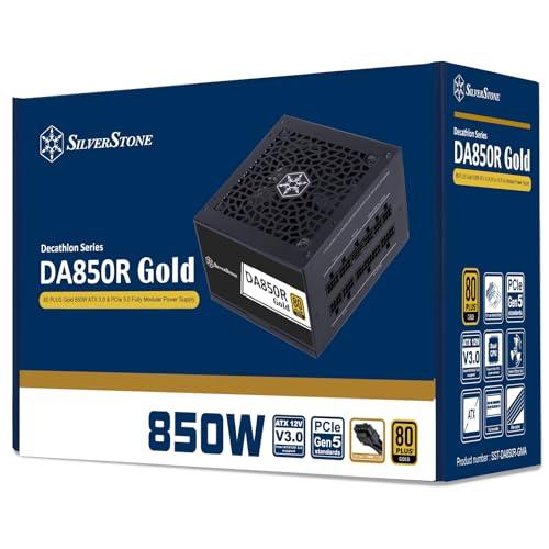 SilverStone Technology SilverStone Technology DA850R Gold 80 Plus Gold 850W ATX 3.0 & PCIe 5.0 Power Supply, SST-DA850R-GMA (SST-AX0850MCGD-C)