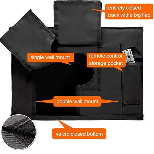 LKXHarleya LKXHarleya Outdoor TV Cover, Wall-Mounted TV Screen Dust Cover Black Heavy Duty Waterproof Oxford TV Protector Fit for 55-58 Inch