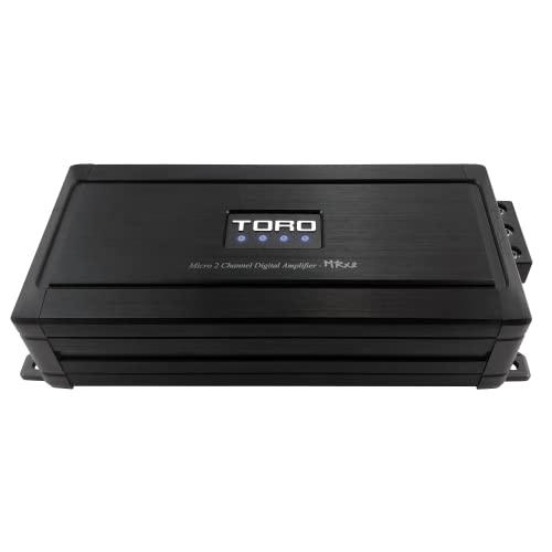TORO TECH TORO TECH – MRx2, 110w x 2 RMS @ 4 Ohm – 150w x 2 RMS @ 2 Ohm Micro Sized Multi Channel Car Amplifier, Sound Quality Class D Design, Built-in Auto Sensing Turn-On, Full Range or Subwoofer Speaker