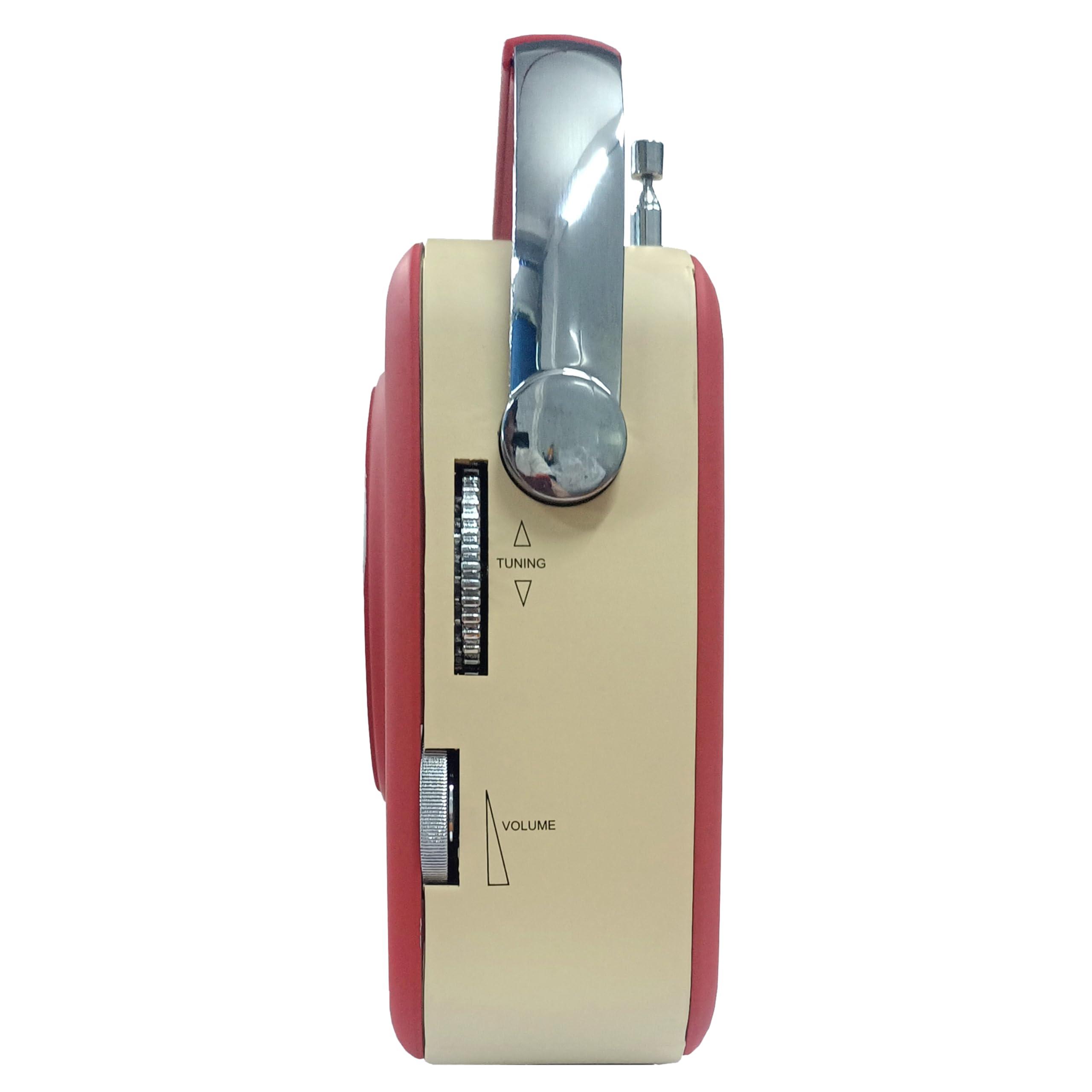 Supersonic Supersonic SC-1201BT Retro Portable Bluetooth Speaker with Vintage Vibes, AM/FM Radio, USB/SD Card/AUX Inputs, in a Cute Old Fashion Style for Kitchen Desk Bedroom Decor Aesthetic Gift for Friend