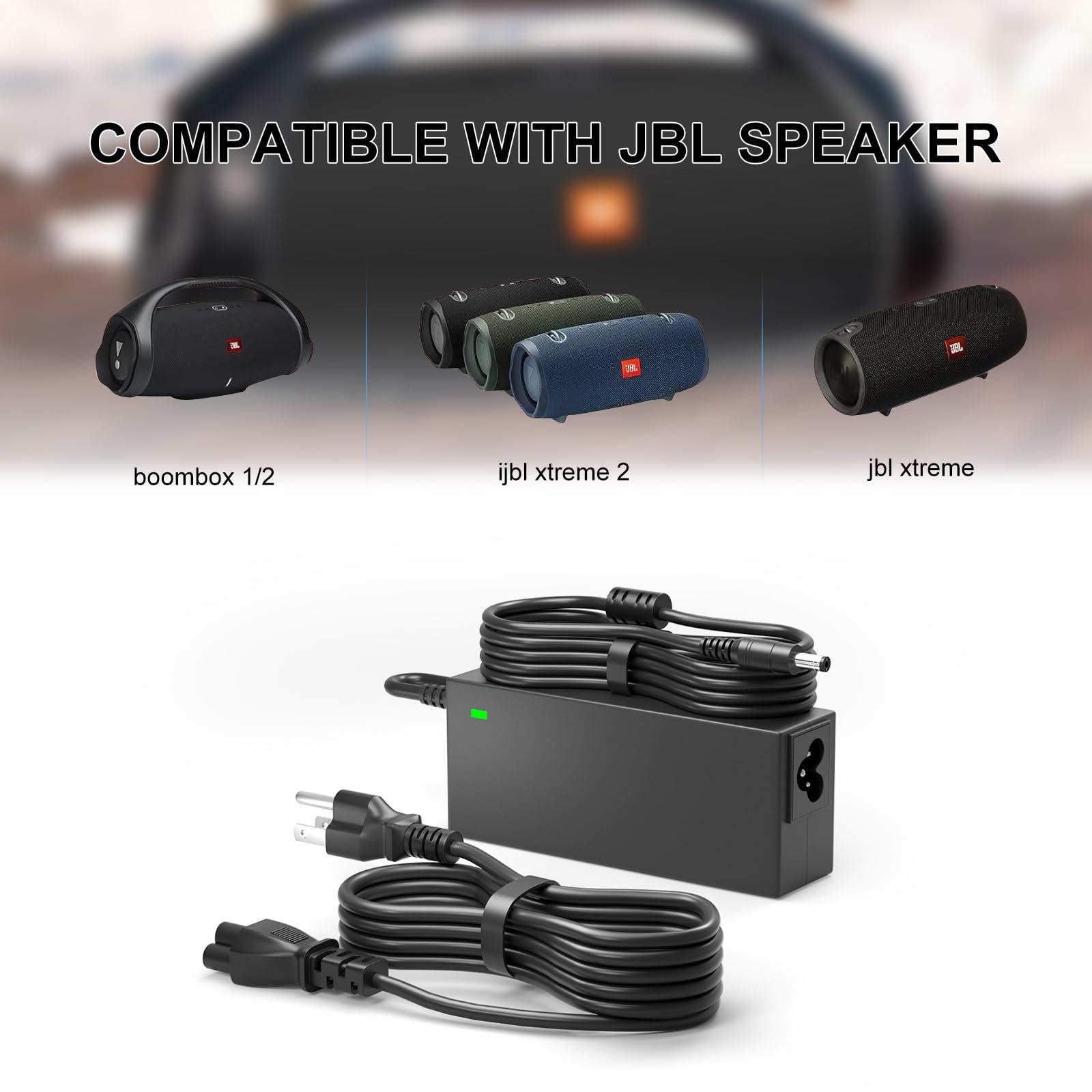 BIYTC 90W Charger for JBL Boombox 2 Boombox 1 Wireless Bluetooth Speaker Replacment for JBL Xtreme 2 Charger 10FT Compatible with JBL Boombox, Xtreme Power Supply Adapter Cord with Portable Bag