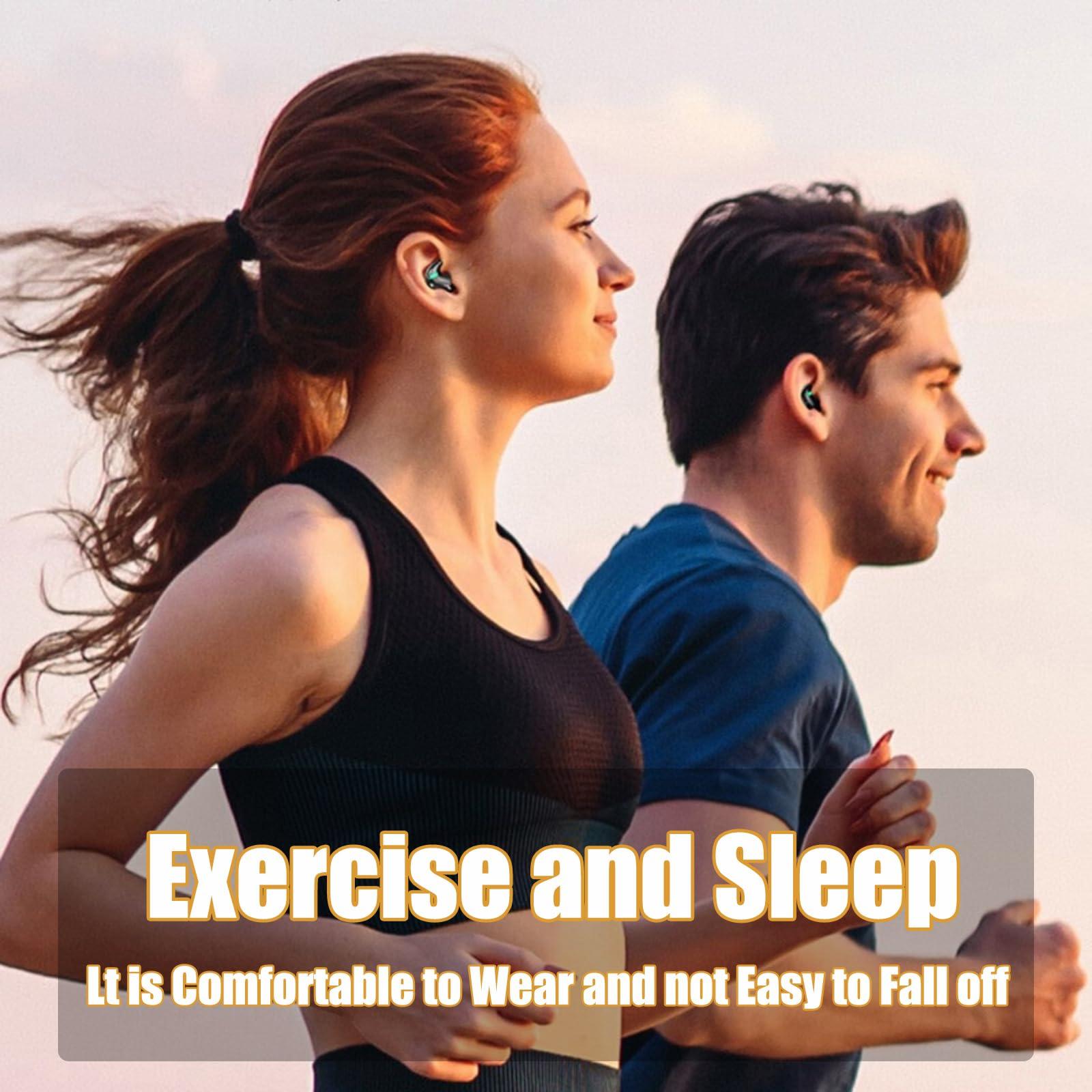 MOSSANTFUL Sleep Earbuds Headphones for Sleeping Suitable for Games Sports Work Bluetooth 5.2 with Charging Box,Sleeping Headphones for Side Sleepers,invisible earbuds,Discreet Bluetooth Earpiece for Work