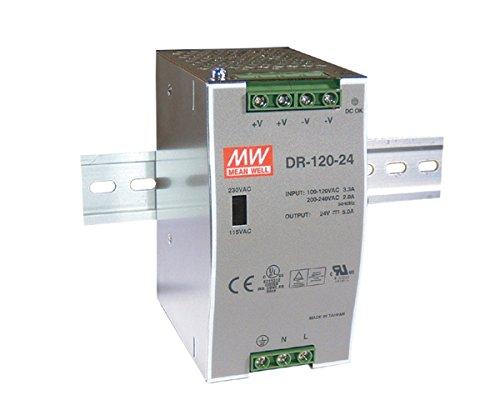 MEAN WELL MW Mean Well DR-120-24 24V 5A 120W Single Output Industrial DIN RAIL Power Supply