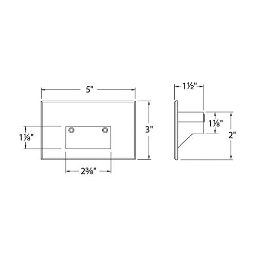 WAC Lighting WAC Landscape Lighting, LEDme 120V LED Horizontal Indoor and Outdoor Step and Wall Light Amber 1800K LED in Stainless Steel