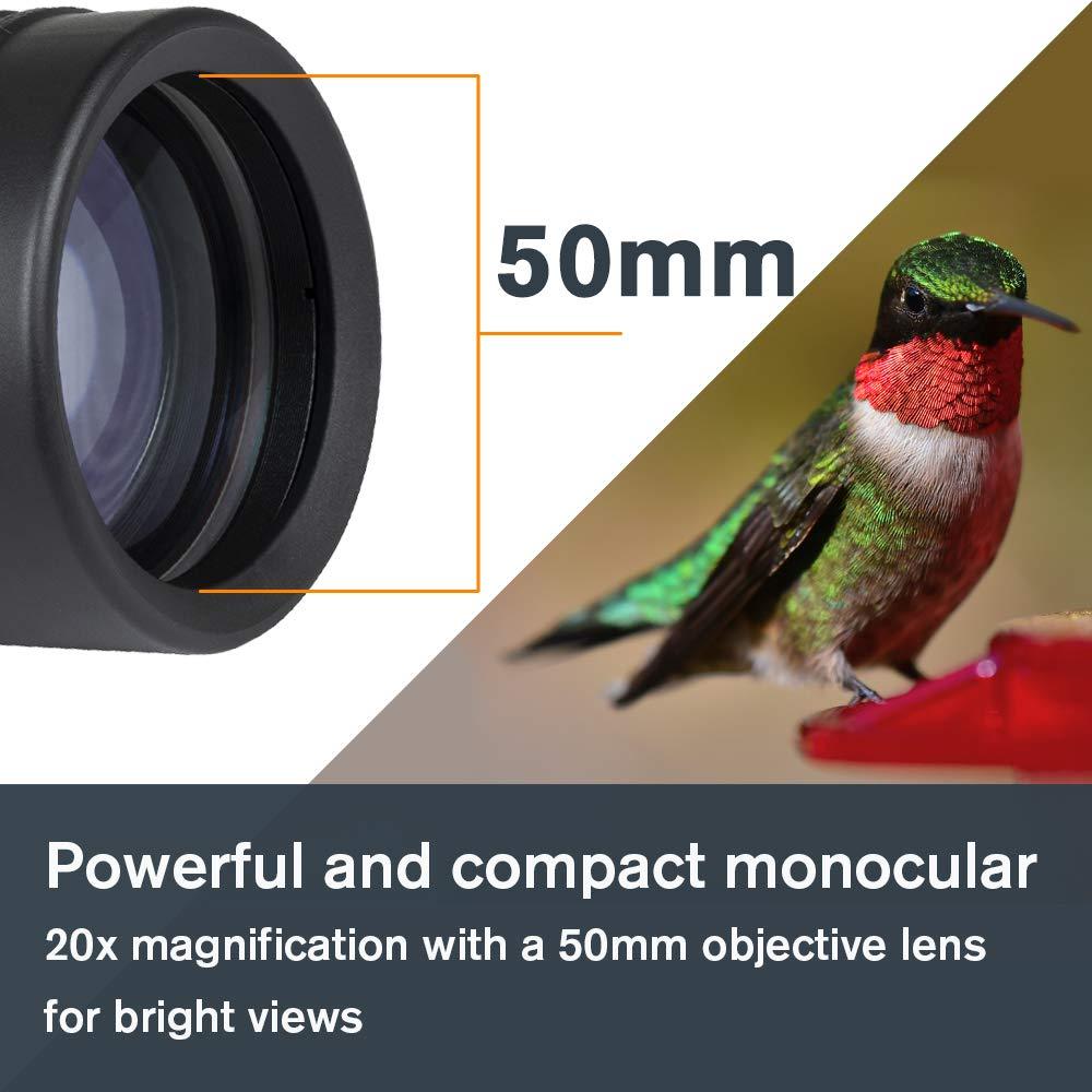 Celestron Celestron Outland X 20x50 Monocular Outdoor and Birding Monocular Fully Multi-Coated Optics and BaK-4 Prisms Bonus Smartphone Adapter, Bluetooth Remote & Tripod Included