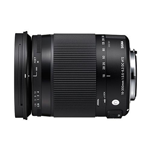 Sigma Sigma 886306 18-300mm F3.5-6.3 Contemporary DC Macro OS HSM Lens for Nikon, Black