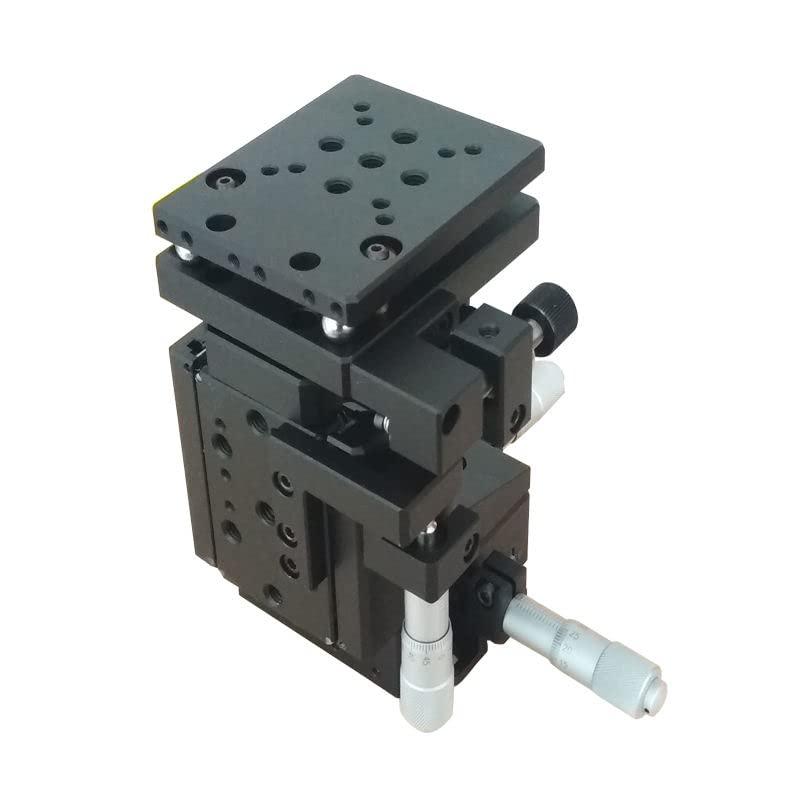 FIERRG Lab Microscope Equipment Microscope Manual Stage PT-WZ13 XYZ Tilt andl Rotation Manual Integrated Positioning Stage Microscope Accessories