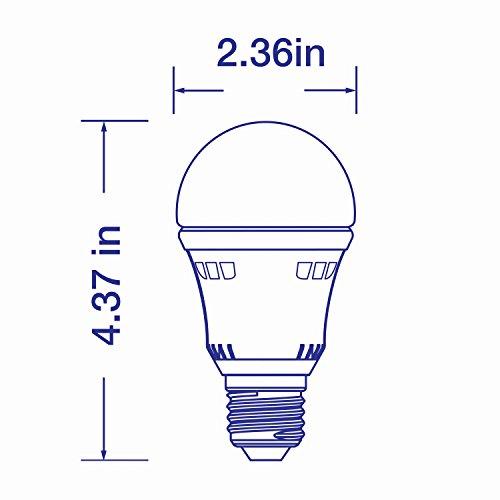 Verbatim Verbatim Contour Series A19 Omnidirectional Warm White 2700K LED Bulb, Replaces 60W, Dimmable 98949