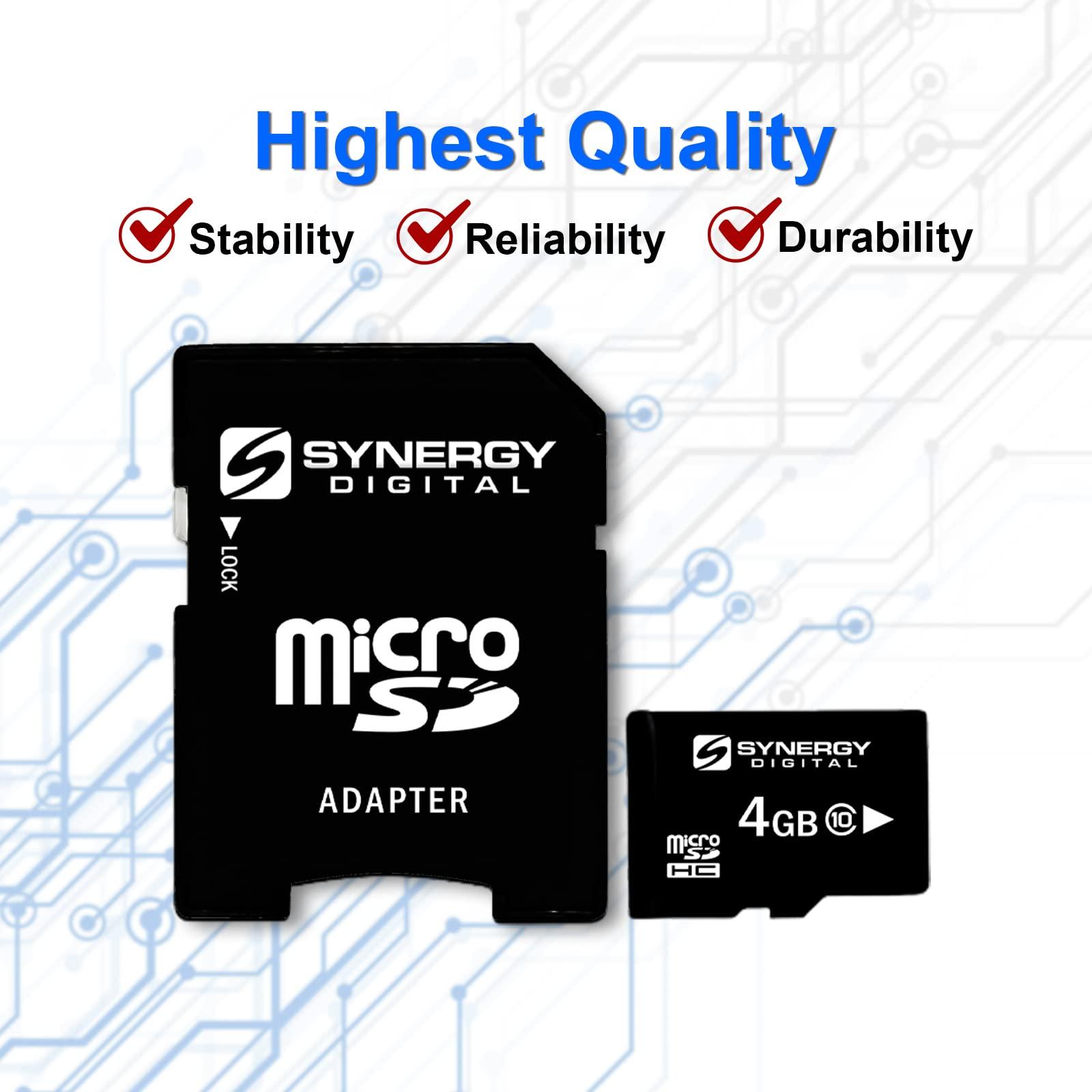 Synergy Digital Synergy Digital 4GB Micro SDHC Secure Digital Memory Cards, Compatible with Huawei Ascend 2 Cell Phone - Class 10, 20MB/s - Pack of 5