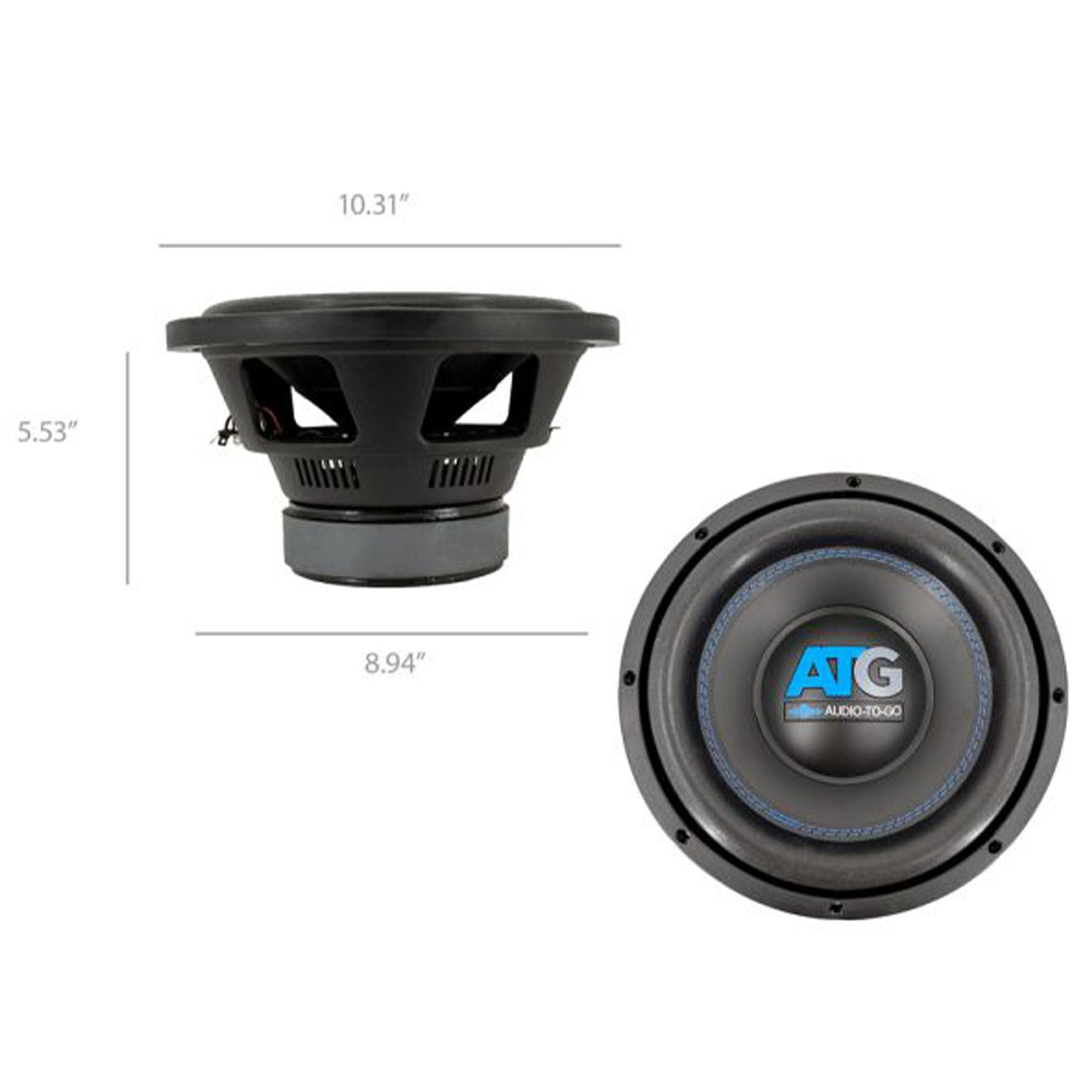 Audio To Go Audio To Go 10 inch subwoofer 2 Inch 4-Layer Aluminum Single Voice Coil 4 ohm