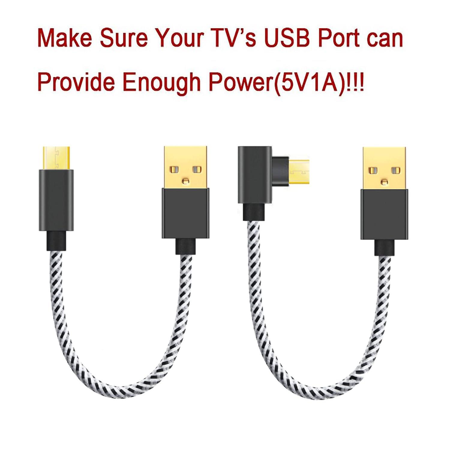 Beyork USB Power Cable for Fire Stick, Adapter Cord Plug Replacement, Powers Amazon FireStick Directly from TV USB Port, Eliminates The Need for a Charger