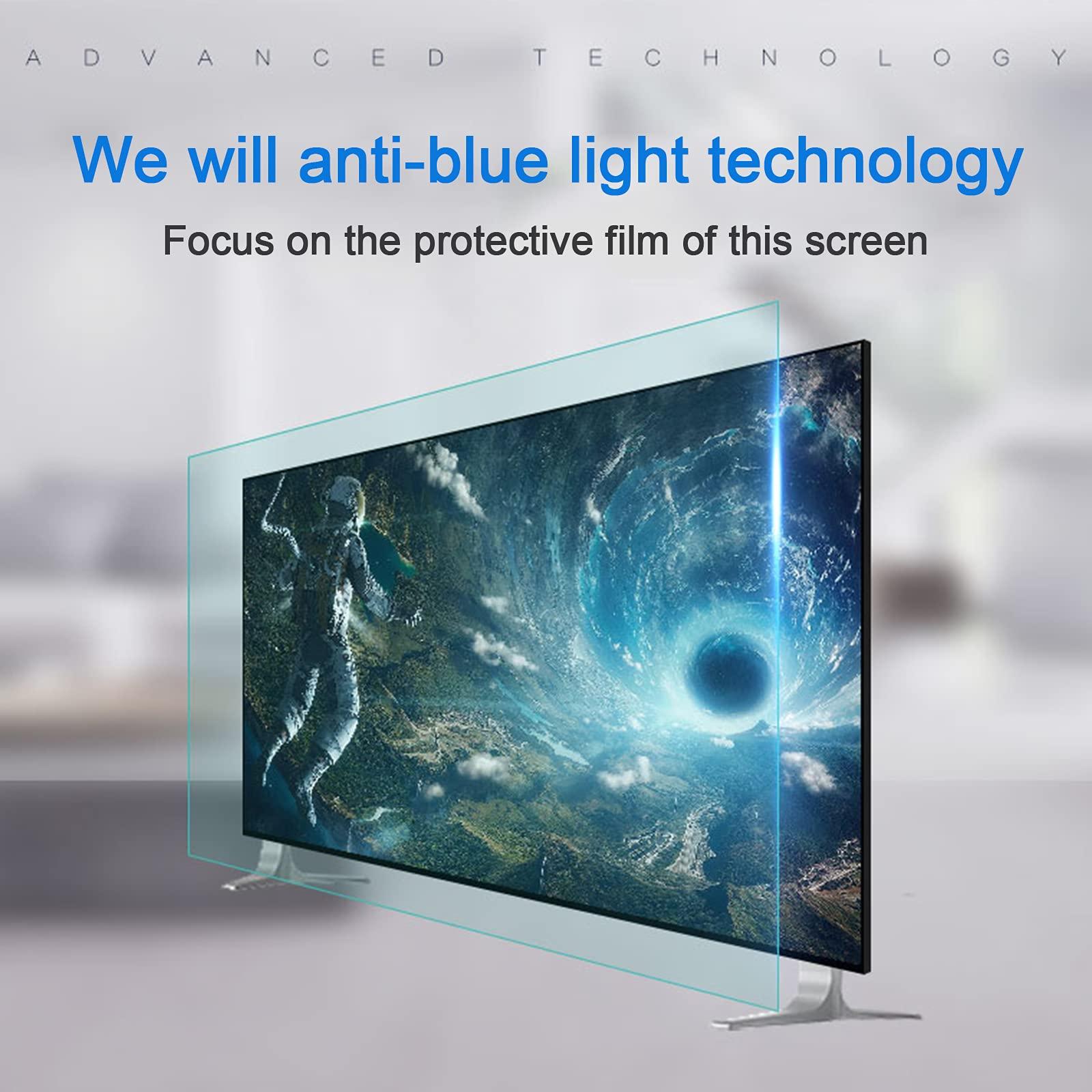 TYRHMY 65 Inch TV Anti Blue Light Screen Protector - Anti-Glare/Anti-Scratch Film for LCD, LED, 4K OLED & QLED HDTV Displays,39" 856 * 478