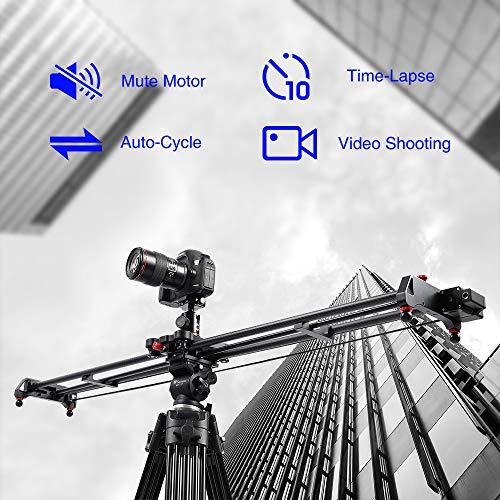 GVM Great Video Maker GVM Motorized Camera Slider, 48"/120CM Carbon Fiber Camera Slider with Time-Lapse Photography, Automatic Round Trip, Tracking Shooting and 120 Degree Panoramic Shooting, with Remote Controller