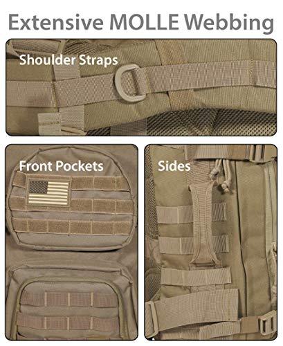 Rockland Rockland Military Tactical Laptop Backpack, Tan, Large