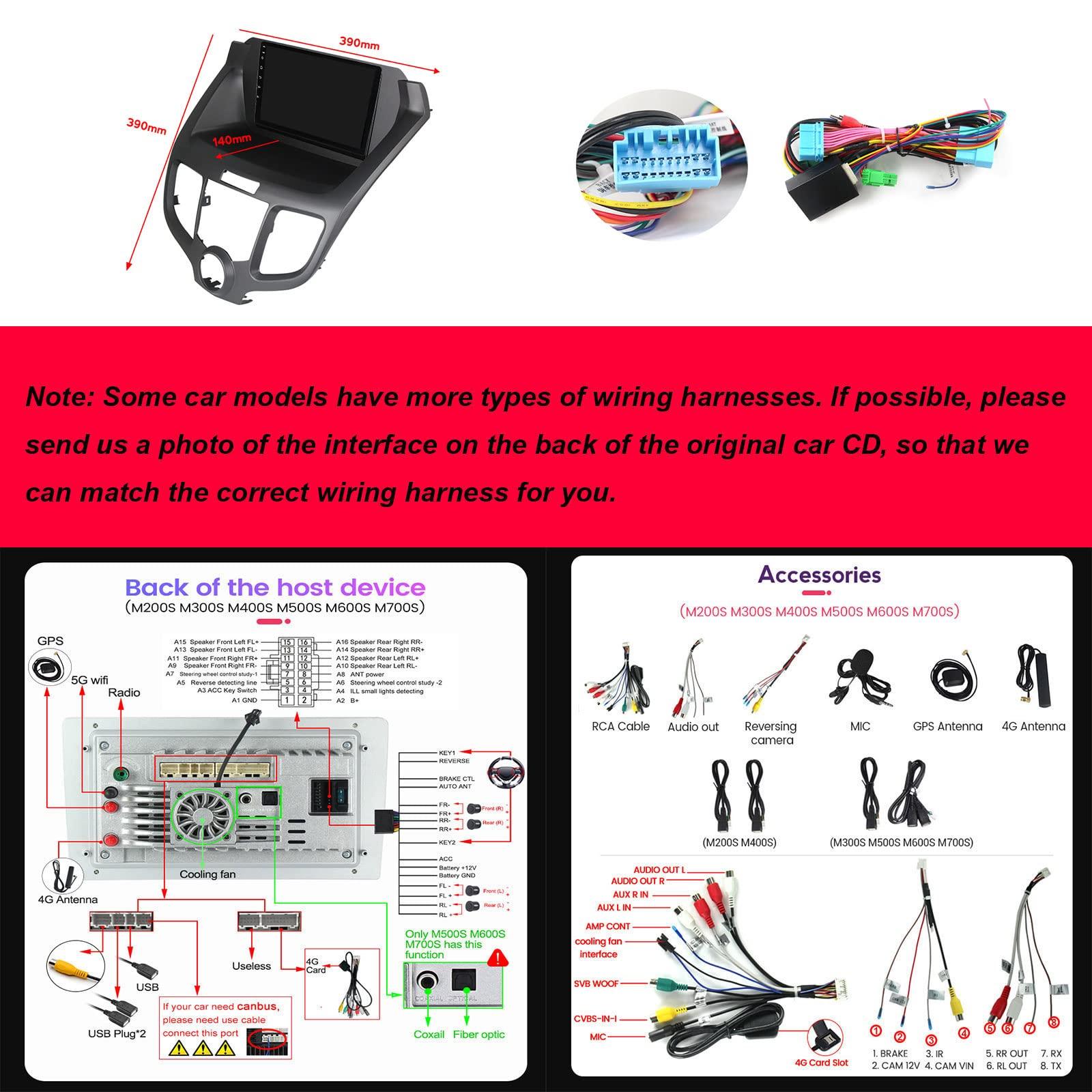ZEARLY ZEARLY Double Din Car Stereo for Honda Odyssey 3 RL3 RL4 2003~2008 Compatible with Carplay, 9 Inch Touchscreen Car Stereo with Bluetooth MP5 Player, Backup Camera, Mirror Link, FM Car Radio,M600s