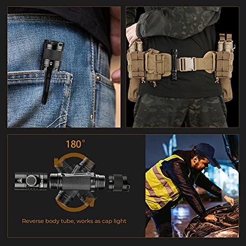 sofirn sofirn SC31T Rechargeable Flashlight 2000 Lumens, Tactical Flashlight with Powerful SST40 6500K LED, for EDC Camping Hiking Fishing Dog Walking (SC31T-Kit)