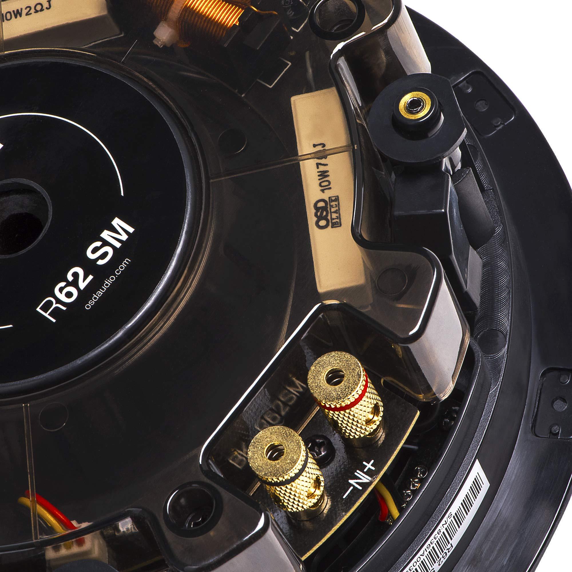 OSD Black OSD Black 6.5\" Performance Weather Resistant Shallow Mount in-Ceiling Speaker, Pair BK-R62SM