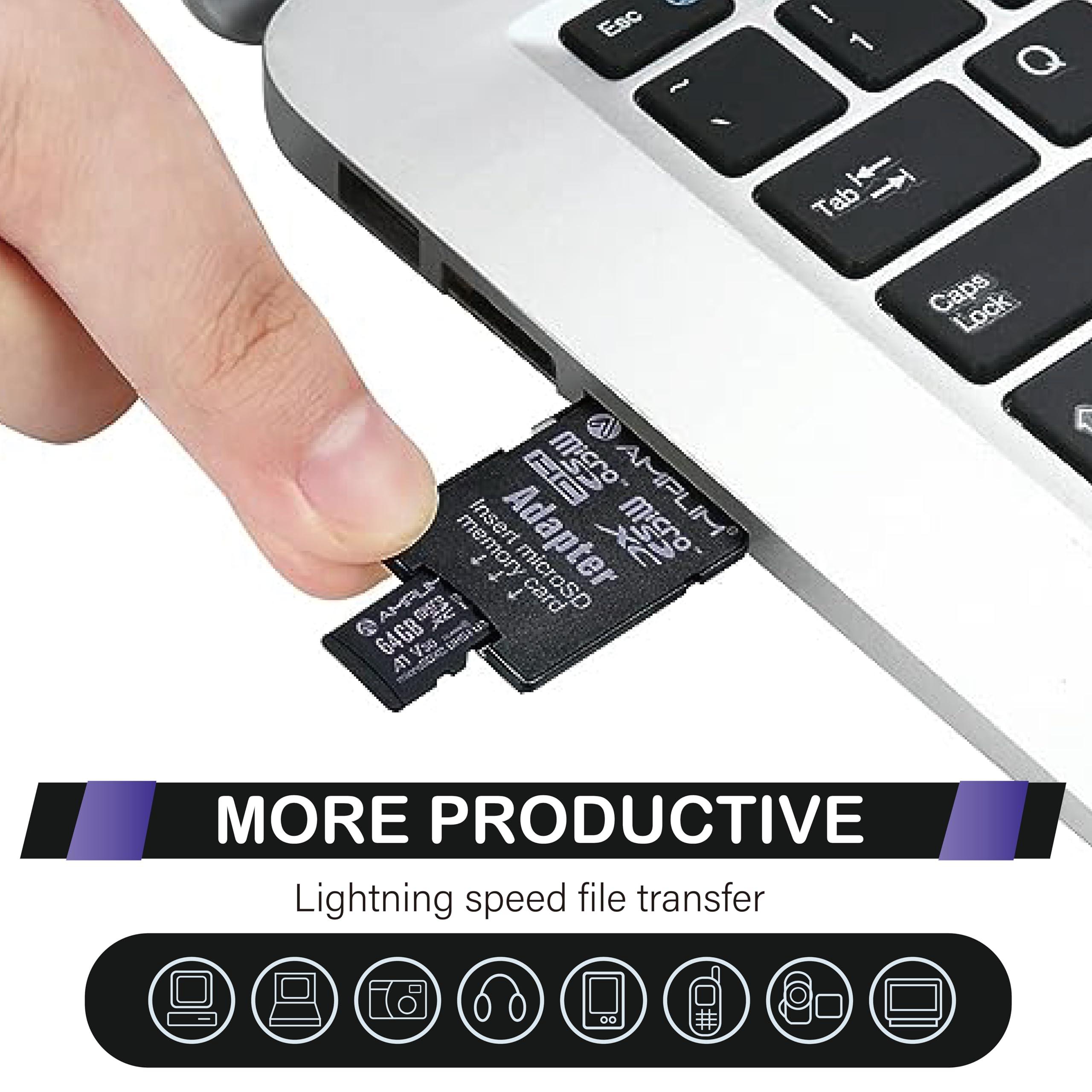 Amplim Amplim Micro SD Card 256GB | MicroSD Memory Plus Adapter | Extreme High Speed 170MB/S A2 MicroSDXC U3 Class 10 V30 UHS-I for Nintendo, GoPro Hero, Surface, Phone, Camera Cam, Tablet