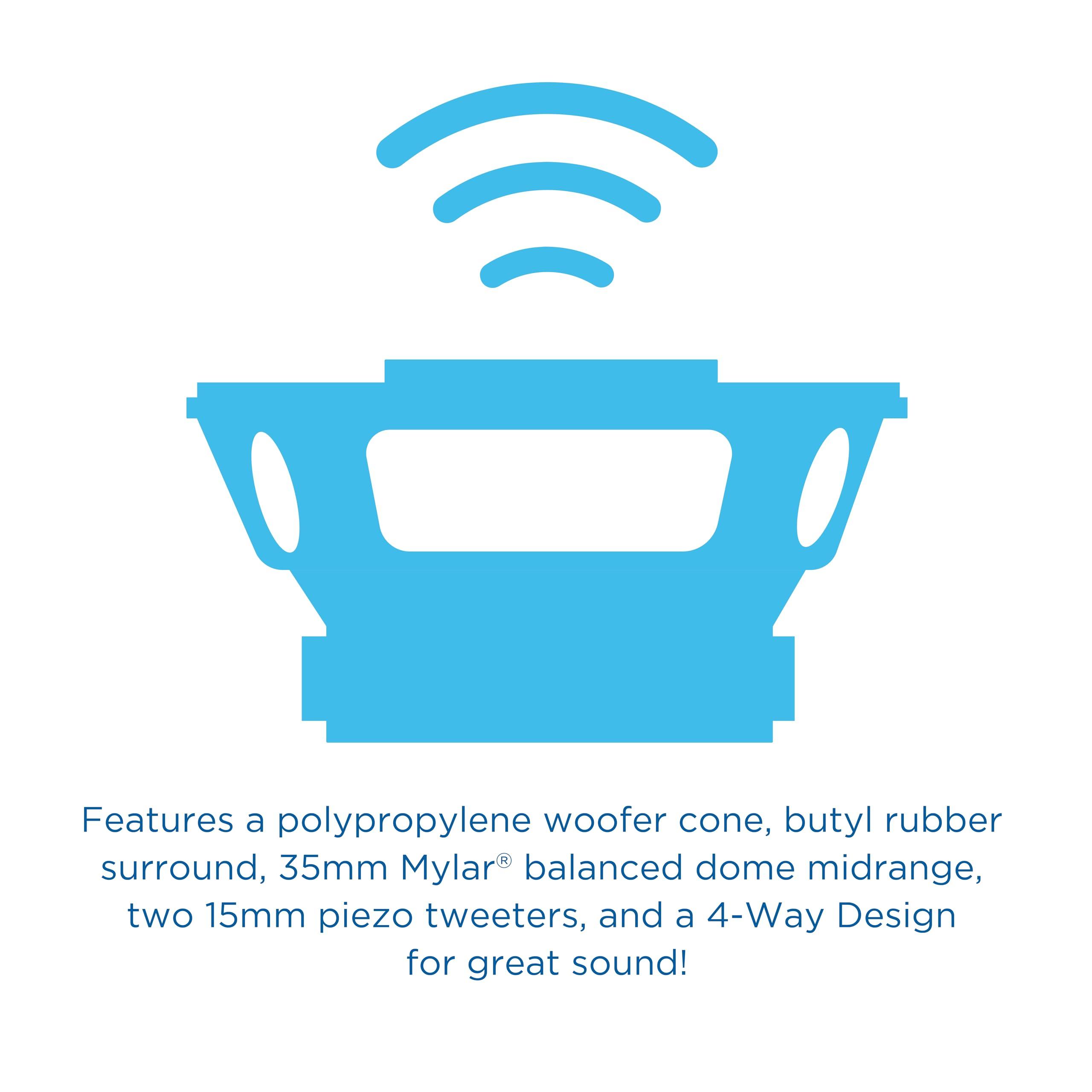 Jensen Jensen JS6804 4-Way 5x7 / 6x8 inch 4-Way Car Audio Speakers Pair with 320 Watts Peak Power | 35mm Mylar Balanced Dome Midrange | Two 15mm Piezo Tweeters | Fits Many Ford Vehicles