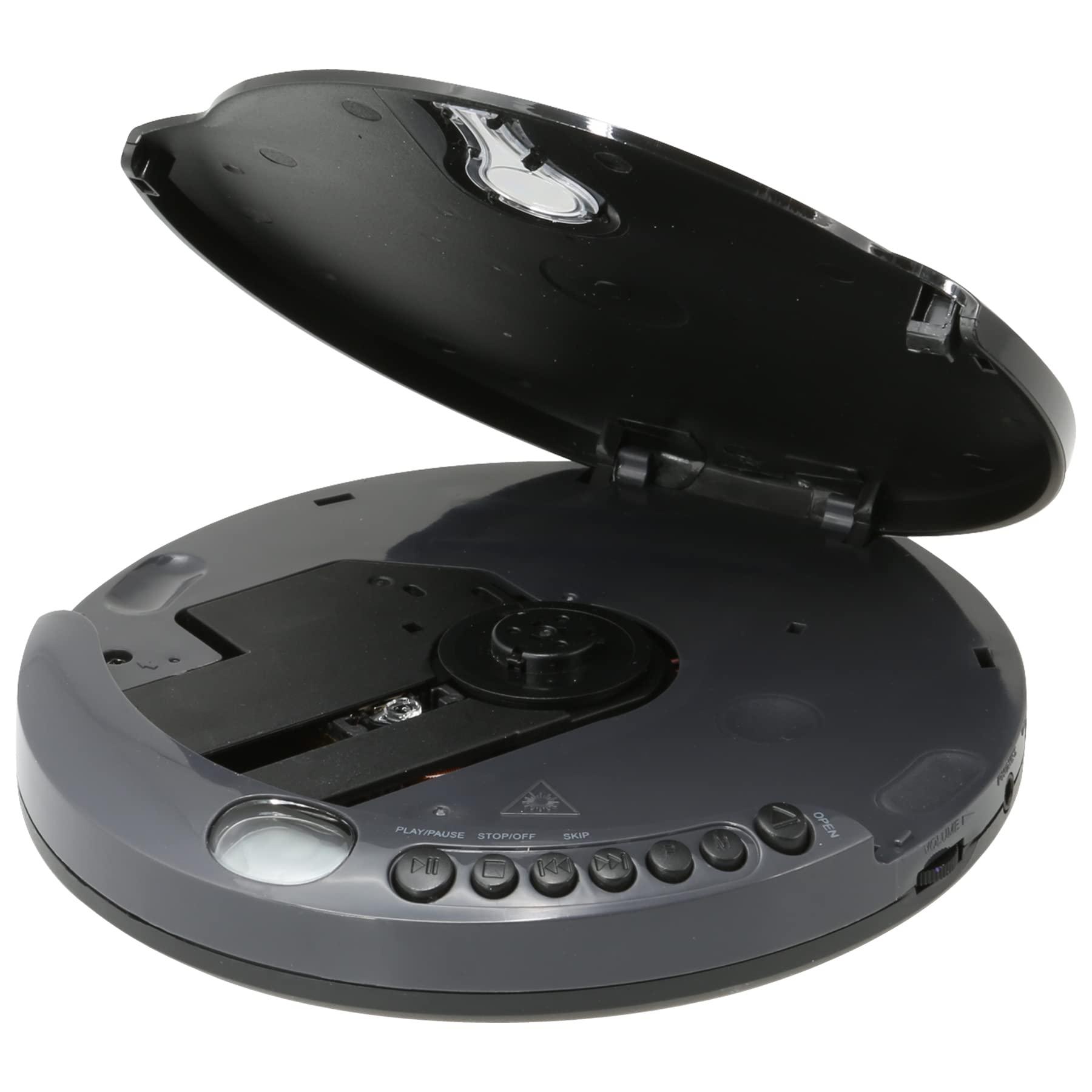 GPX GPX PC332B Portable CD Player with Anti-Skip Protection, FM Radio and Stereo Earbuds - Black