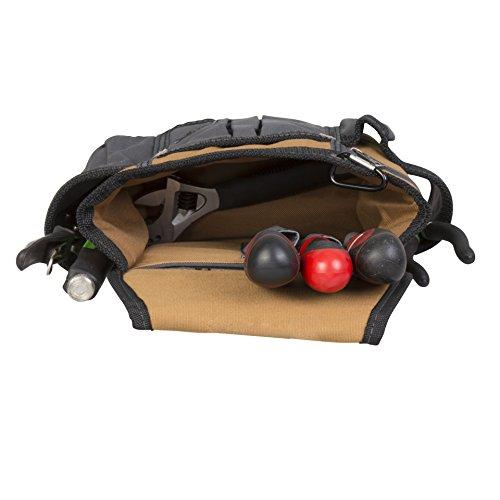 Dickies Dickies 8-Pocket Padded Tool Belt/Utility Pouch, Adjustable 3-Inch Belt, Durable Canvas Construction, Tan/Grey