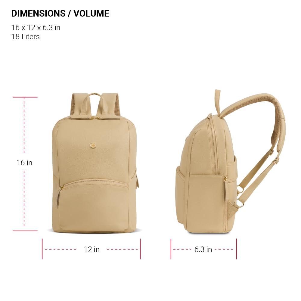SwissGear SwissGear Serenity Luxe Women's Laptop Backpack, Taupe, 16 Inches