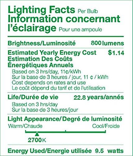 Verbatim Verbatim Contour Series A19 Omnidirectional Warm White 2700K LED Bulb, Replaces 60W, Dimmable 98949