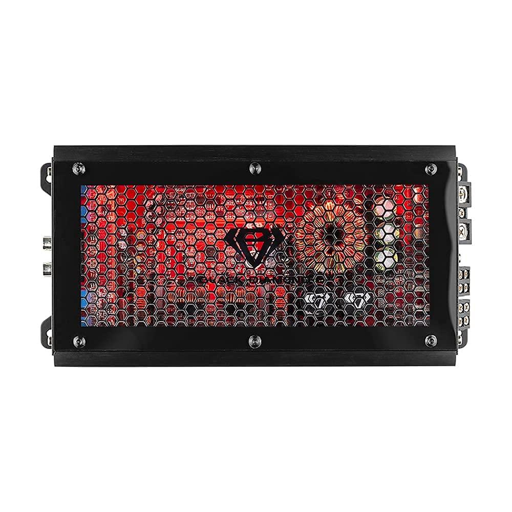 BLACK DIAMOND Black Diamond DIA-K4 Car Audio Amplifier 4 Channel, Full Range, Class D, 2000 Watts Max Power, Acrylic Window with Red LED Lighting