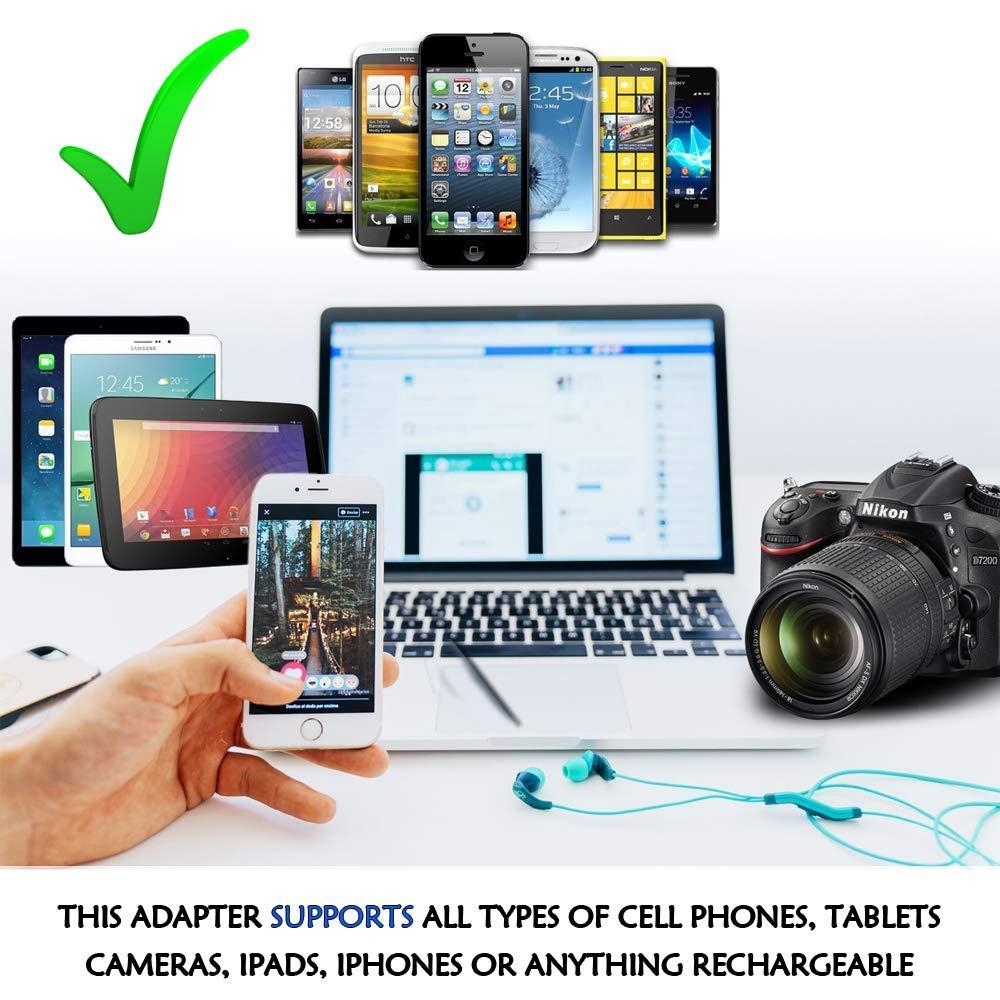 Ceptics Brazil Travel Adapter Bundle by Ceptics - Type N - Charge Multiple Devices at Once - USA to Brazil - Multipack - for Your Cell Phones, Tablets, iPhone, Camera