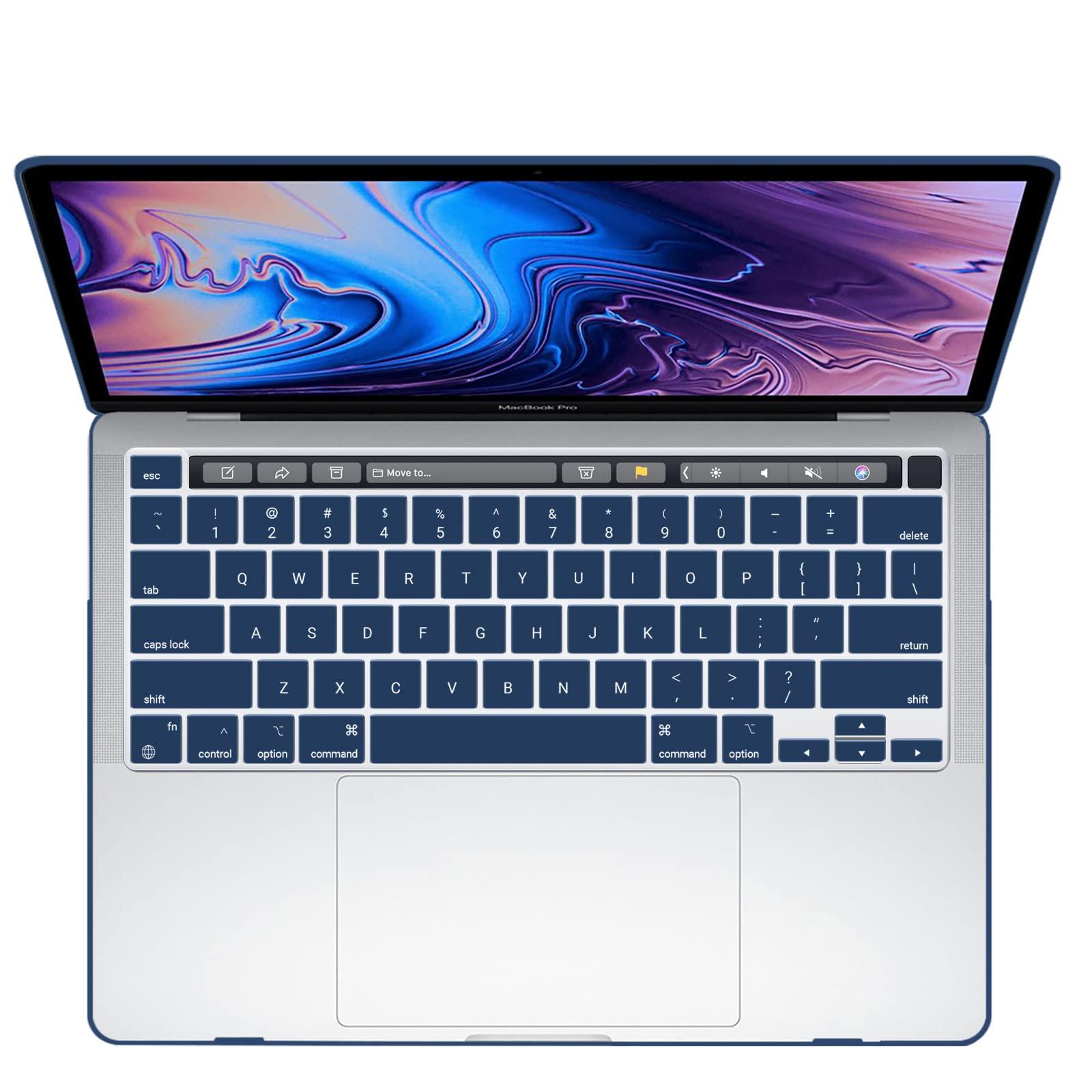 IBENZER IBENZER Compatible with MacBook Pro 16 Inch Case A2141 Release 2020 2019, Hard Shell Case with Keyboard Cover & Type C Adapter for Old Version Mac Pro 16, Navy Blue, T16NYBL+1TC