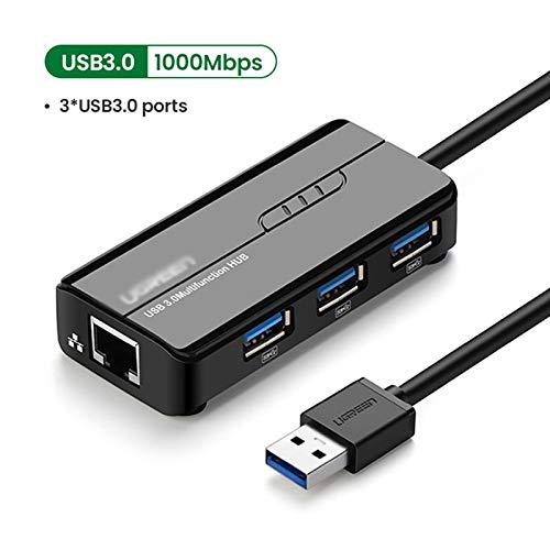 UOHUFIDABFD USB Hub USB Ethernet USB 3.0 to RJ45 USB Hub Computer Network Multi-Port Adapter