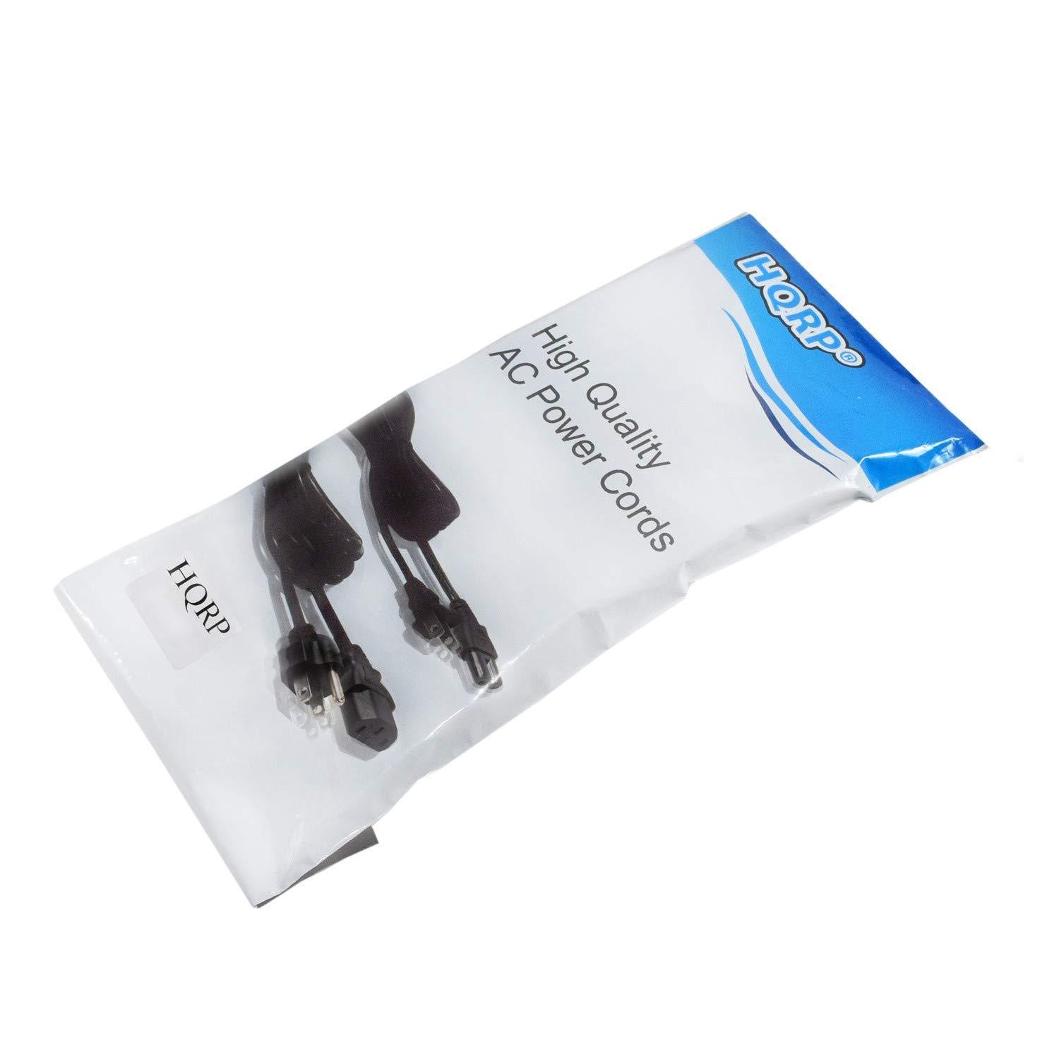 HQRP HQRP 10ft AC Power Cord Compatible with RCA F26051 F26051EM F26051EMFE1 F26051EMNE1 F26071ES F26100AK HDTV TV LCD LED Plasma Mains Cable, UL Listed