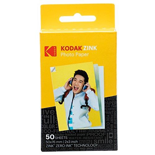 Zink KODAK 2\"x3\" Premium Zink Photo Paper (50 Sheets) + Colorful Square Hanging Photo Frames + Photo Album (Compatible Printomatic)