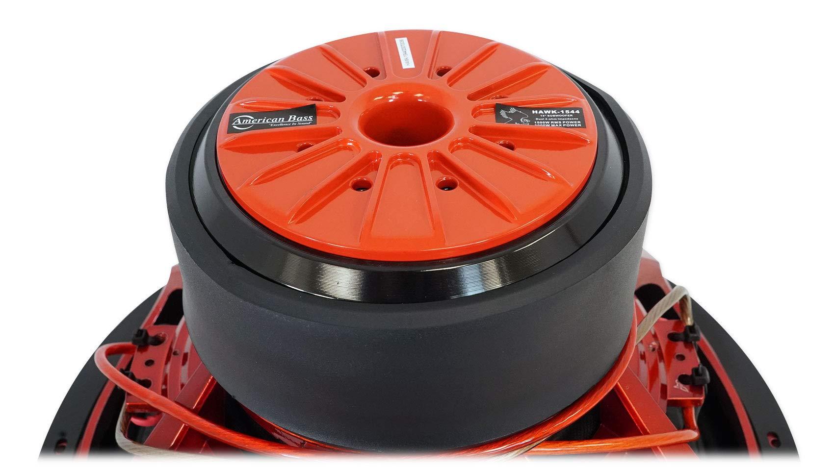 American Bass AMERICAN BASS 2 Hawk 1544 15" 3000w Peak/1500w RMS Car Subwoofers w/Cooling Ring