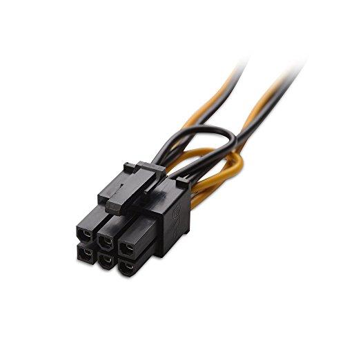 Cable Matters Cable Matters 2-Pack 6 Pin PCIe to Dual SATA Power Cable 4 Inches, 2X SATA to 6 Pin PCIe