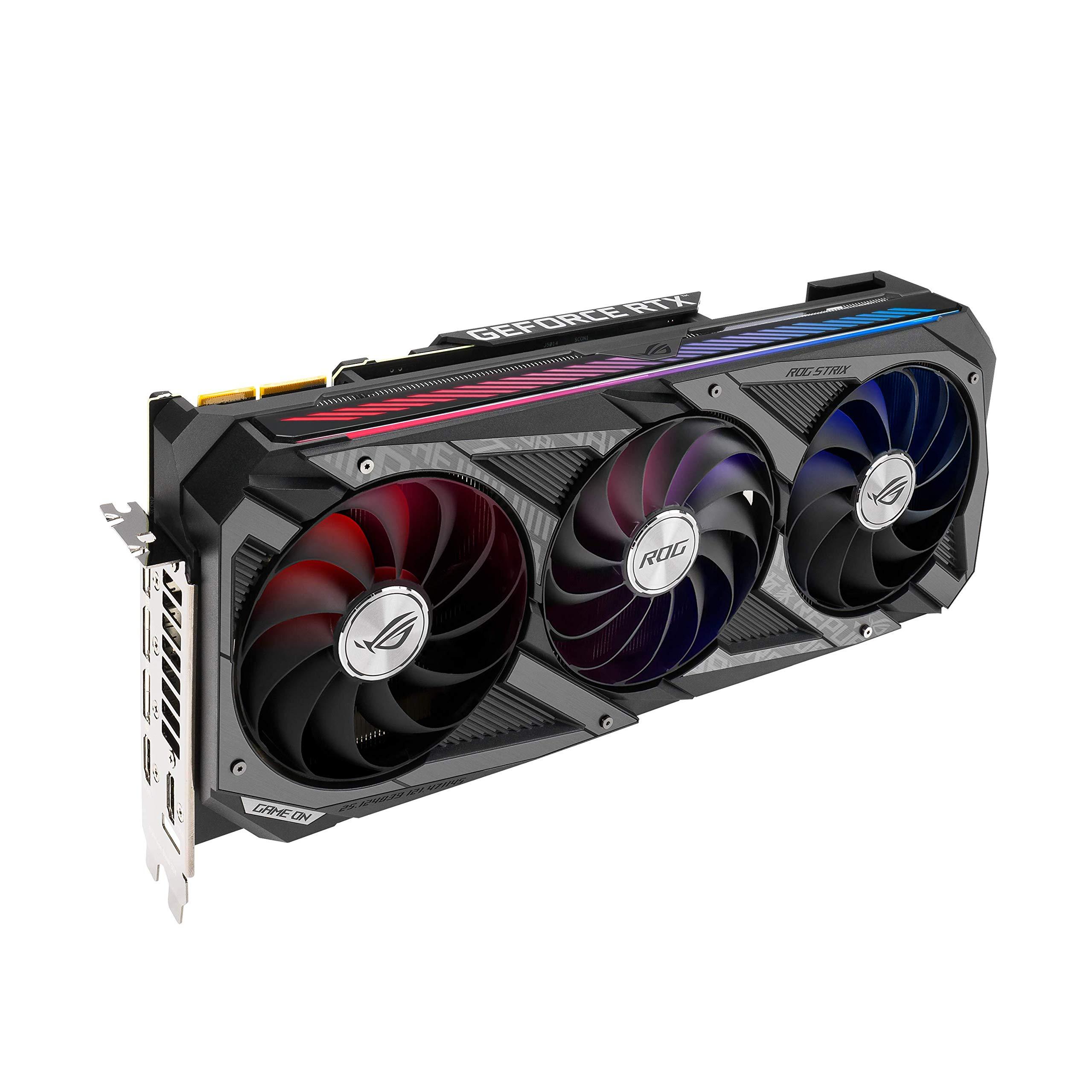 ASUS ASUS ROG STRIX NVIDIA GeForce RTX 3090 Gaming Graphics Card- PCIe 4.0, 24GB GDDR6X, HDMI 2.1, DisplayPort 1.4a, Axial-Tech Fan Design, 2.9-Slot