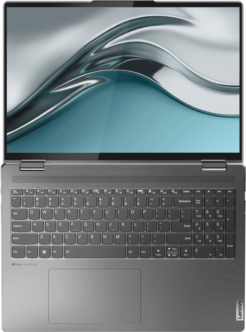 Lenovo Lenovo Yoga 7i 2-in-1 16" 2.5K Touch Premium Laptop | Intel Core i5-1240P | Backlit Keyboard | Fingerprint | Windows 11 | Gray| 8GB RAM | 256GB SSD (Renewed)